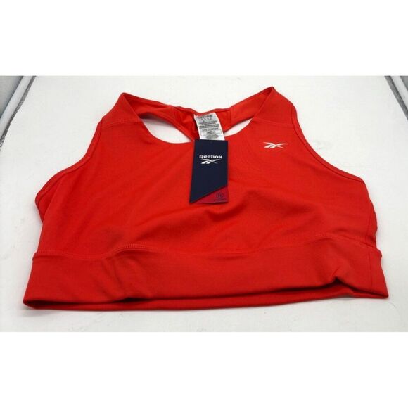 Reebok Women's Running Essentials Sports Bra (Plus Size) in Dynamic Red - Picture 5 of 11